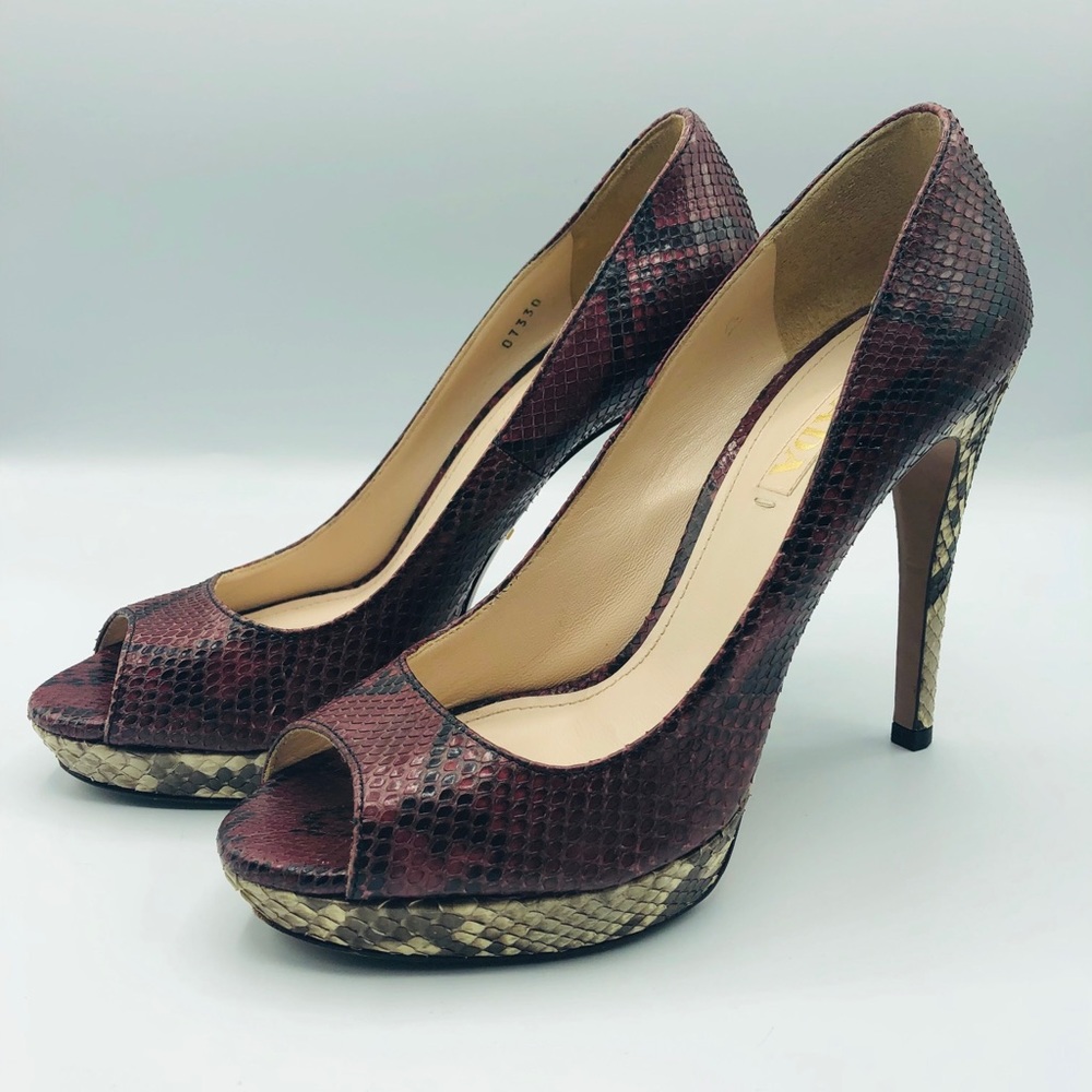 Prada Calzature Donna Python Platform Pumps 38.5